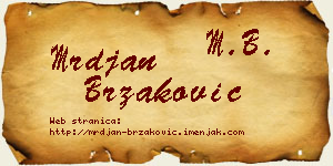 Mrđan Brzaković vizit kartica